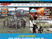 Tablet Screenshot of laser-mayhem.co.uk